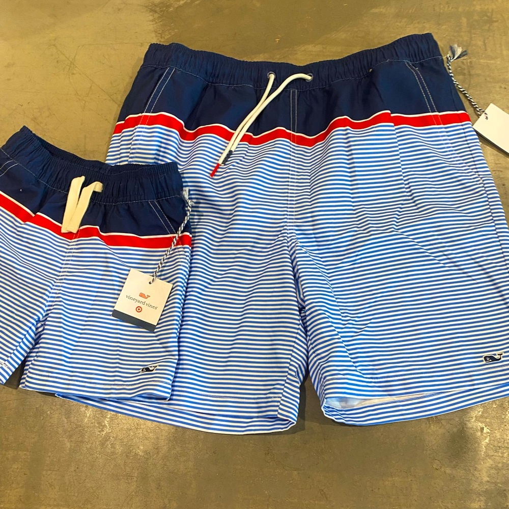VINEYARD VINES daddy & me swim trunks! Adult S &3 T.... see pic 4 other deets🐳